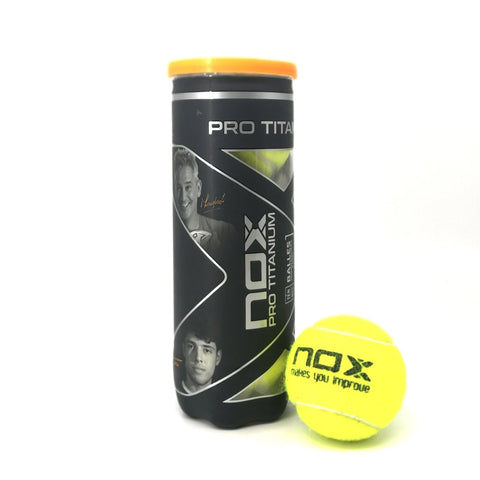 Nox Padelbal Pro Titanium 3-Pack (3 cans a 3 stuks) - Padelbaas.nl