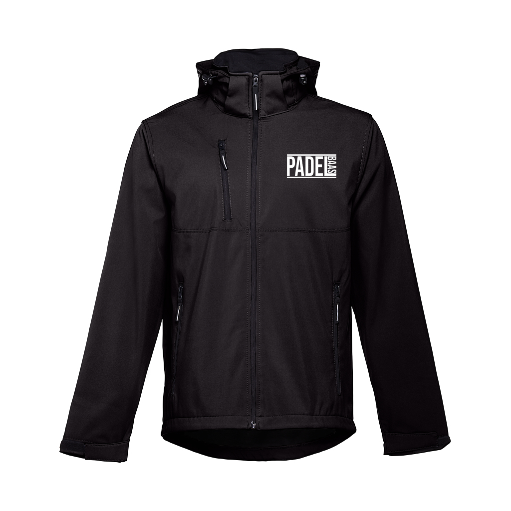 Softshell Heren Zwart - Padelbaas.nl